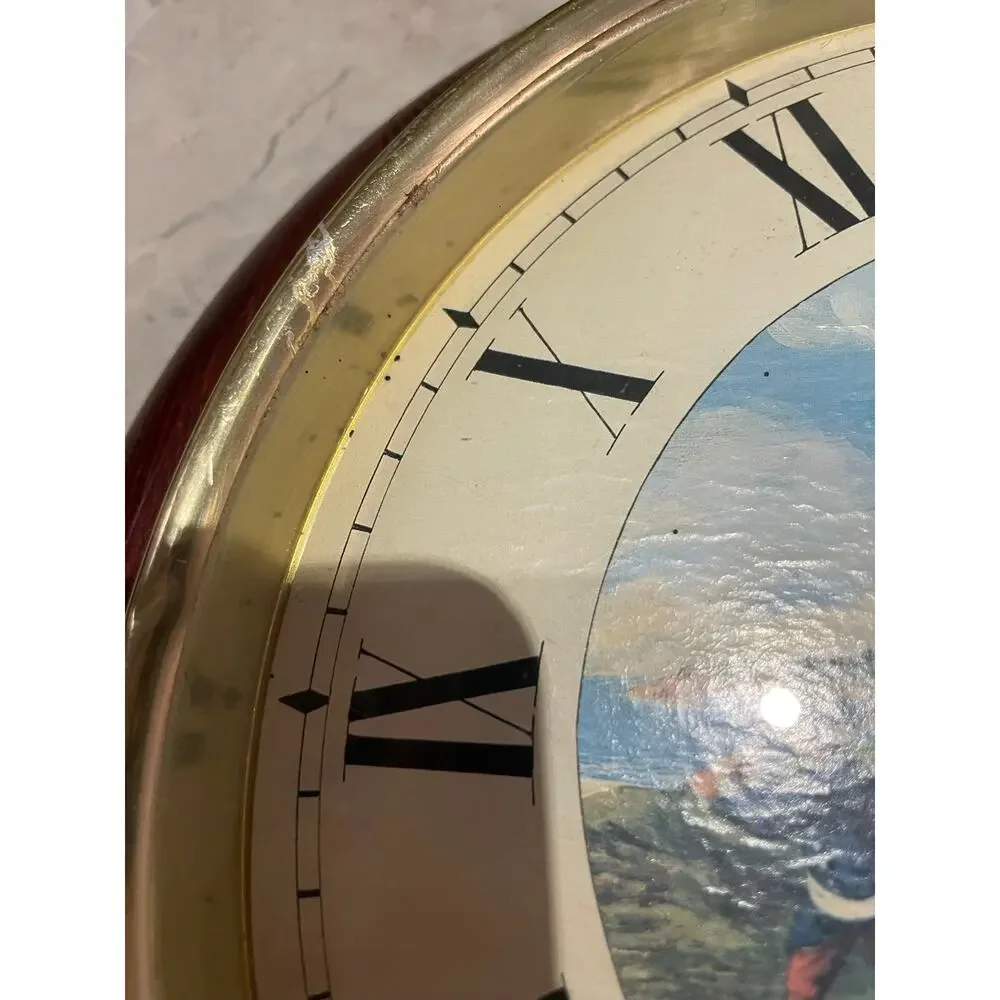 Vintage Historical Golf Themed Wall Clock Made in Britain w British Background